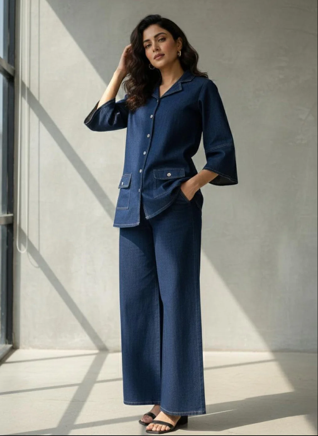 Prisha cobalt denim co-ord set - Image 3
