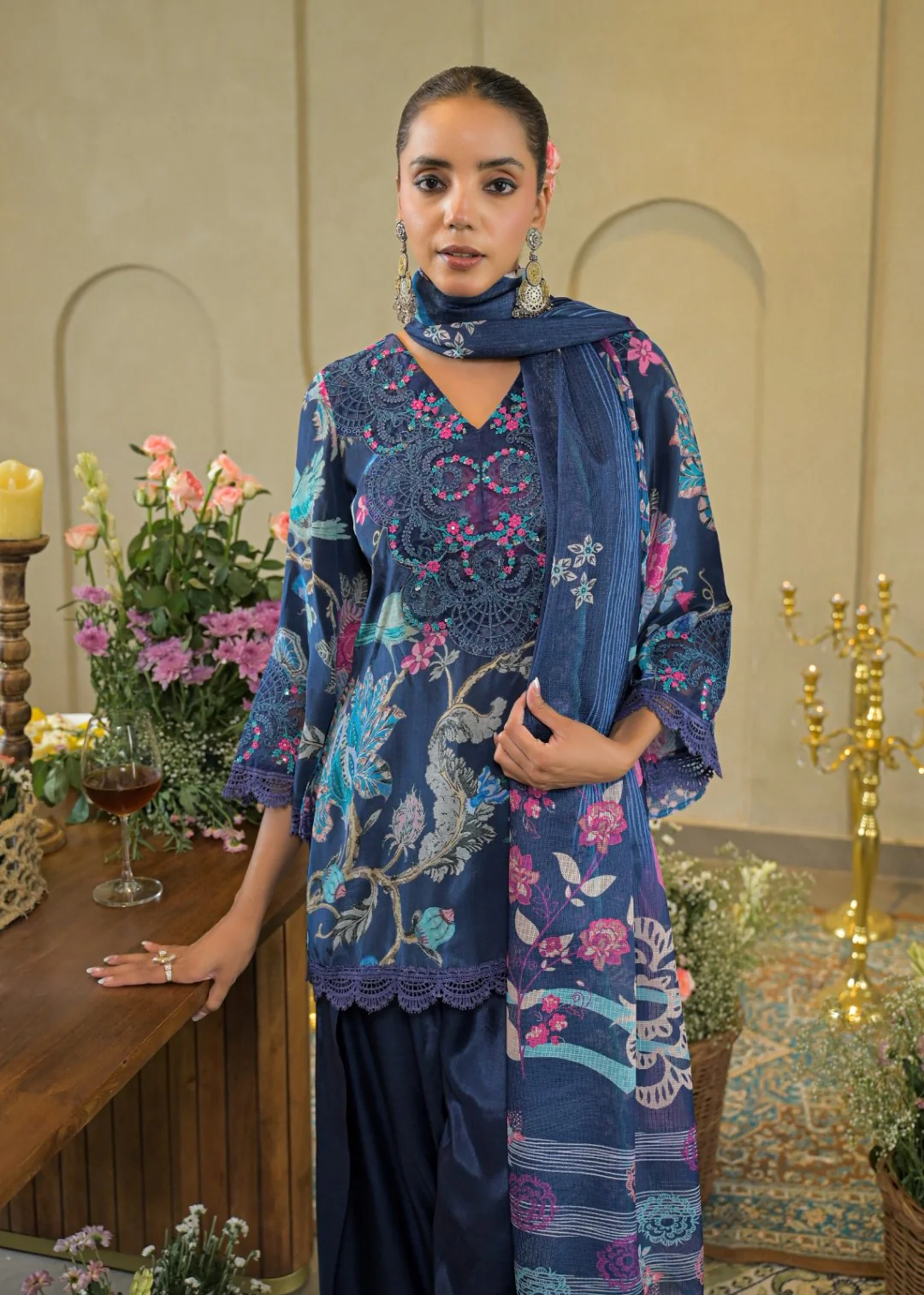 Vastramaya azure farshi salwar suit set - Image 2