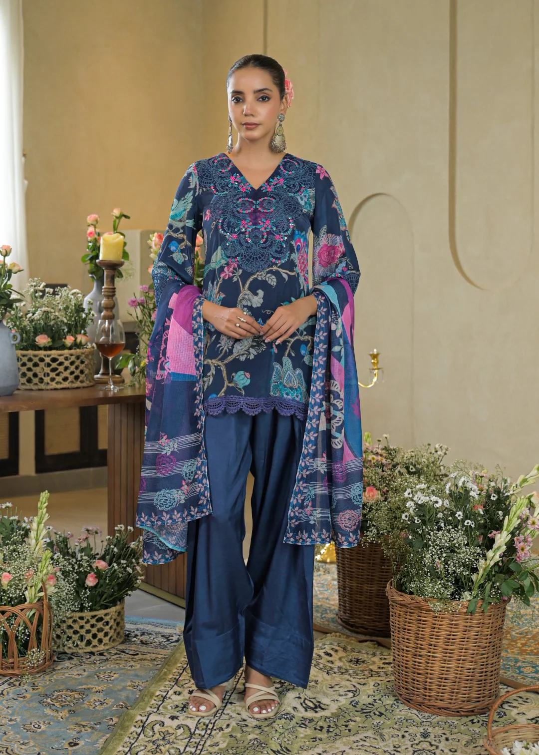 Vastramaya azure farshi salwar suit set - Image 4