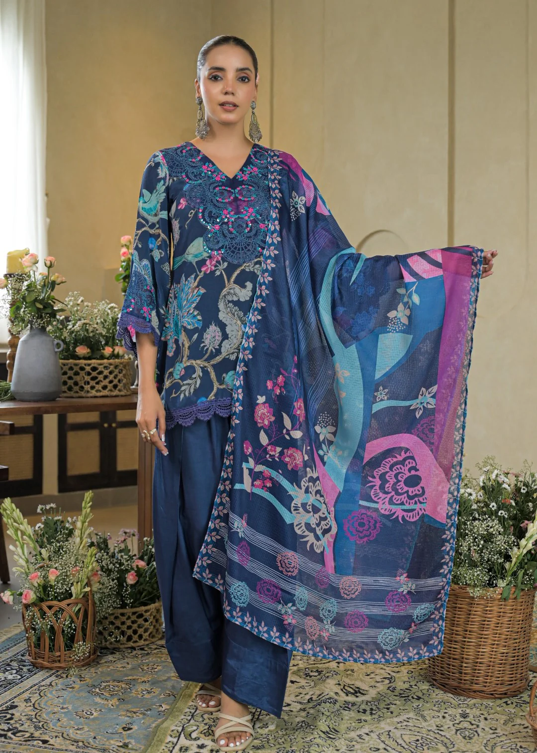 Vastramaya azure farshi salwar suit set - Image 6