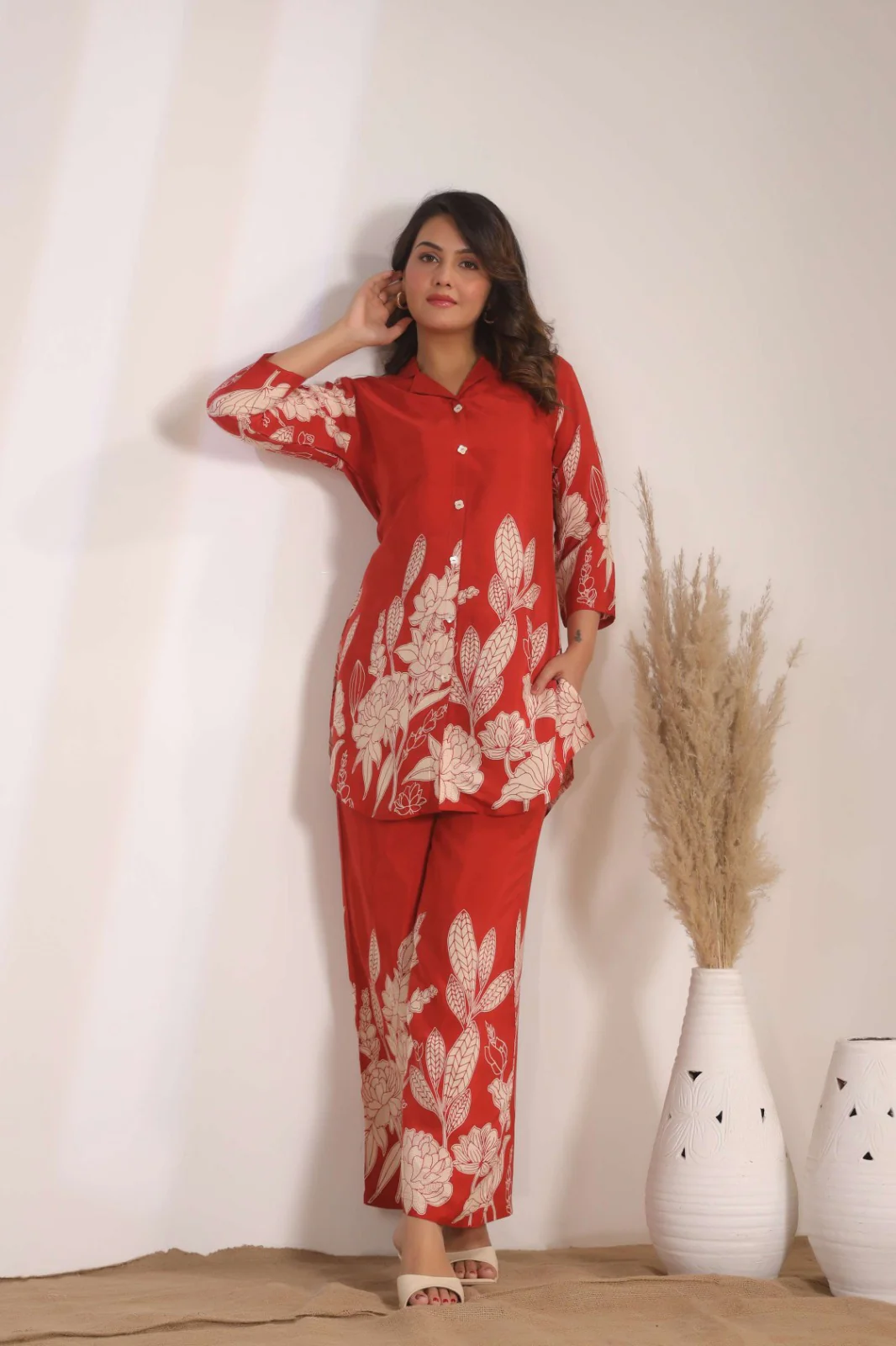 Sylvie Scarlet Printed Co-ord Set - Image 6