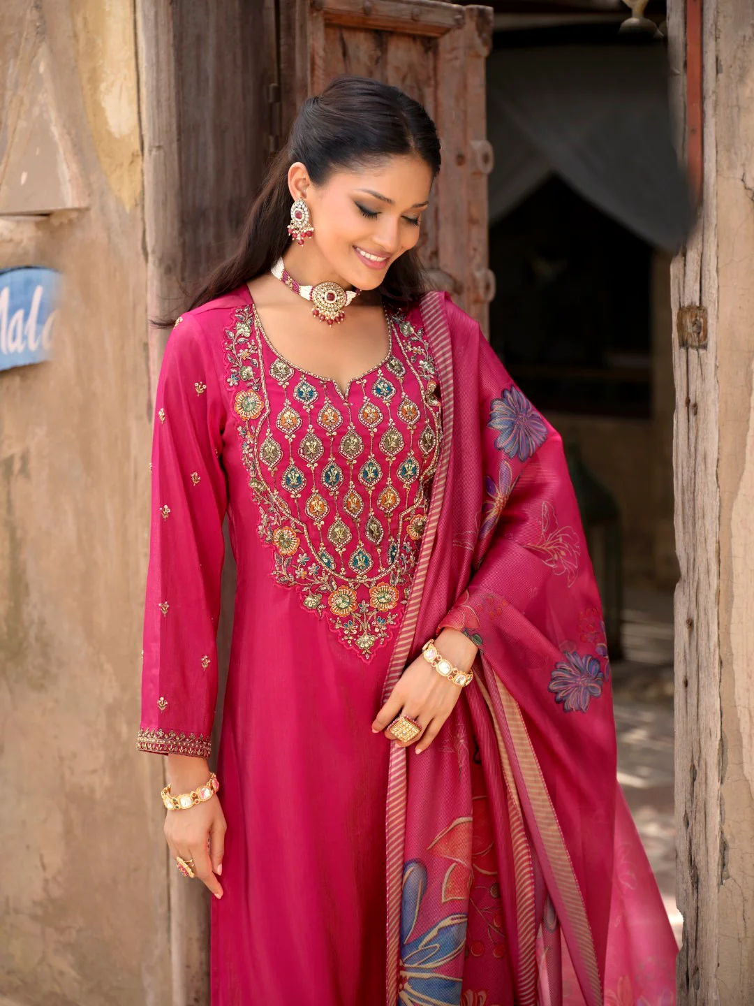 Vishesh rose full work suit set - Image 4