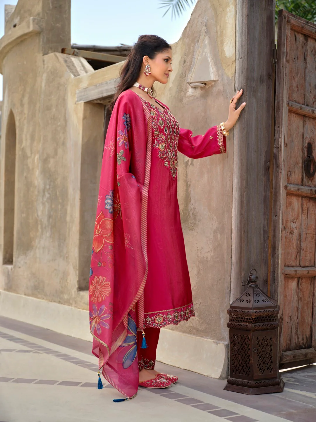 Vishesh rose full work suit set - Image 6