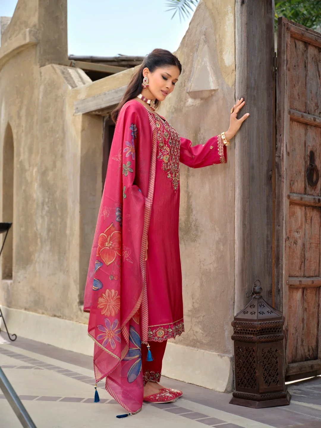 Vishesh rose full work suit set - Image 7