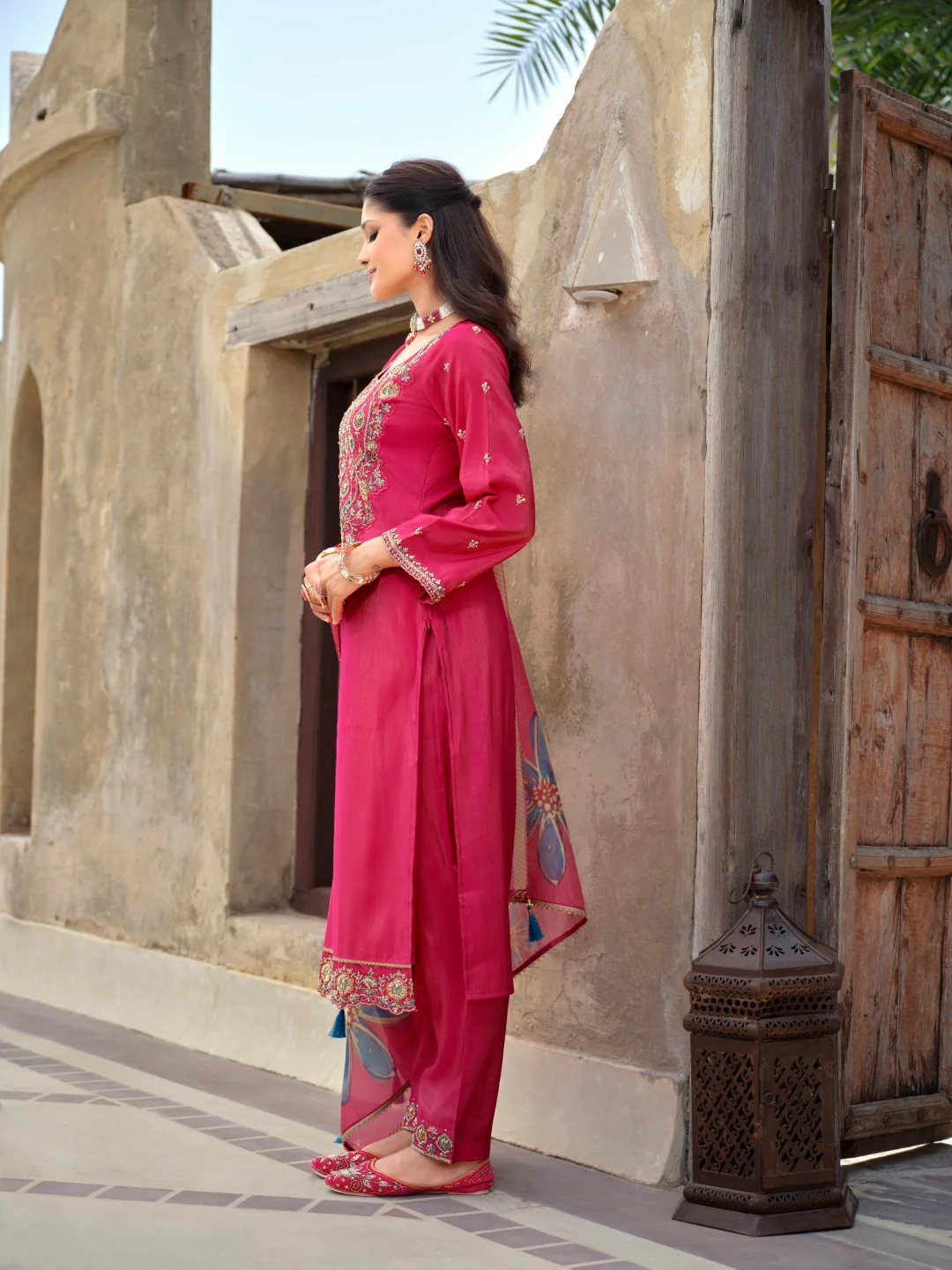 Vishesh rose full work suit set - Image 8