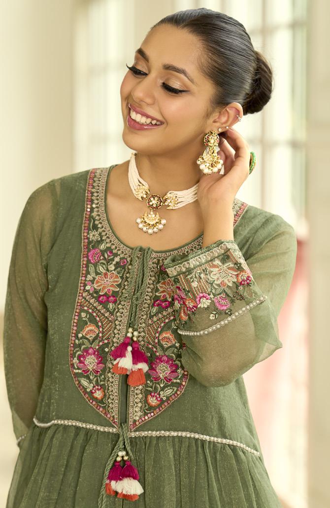 Prema fern embroidery jacket suit set - Image 7