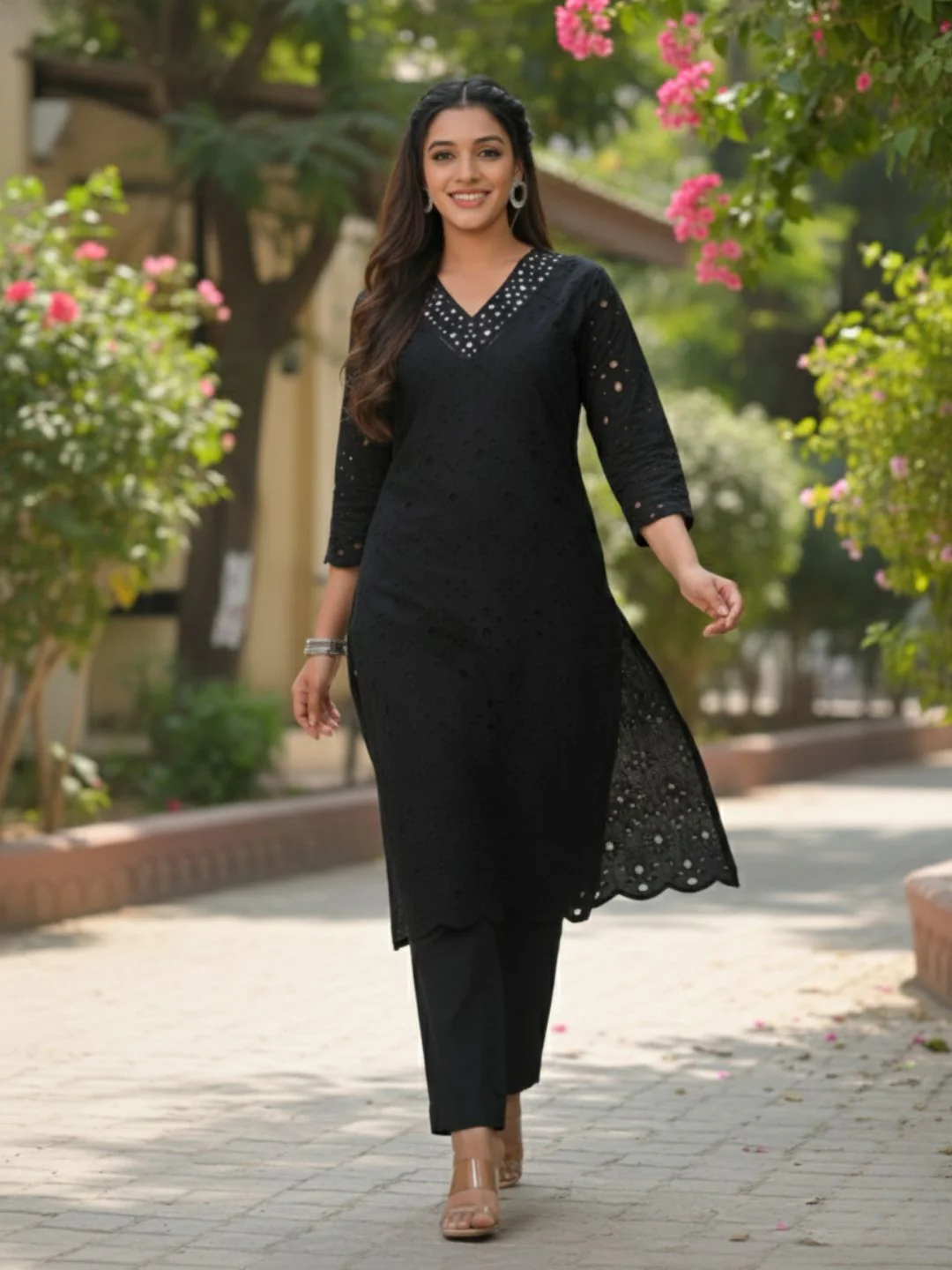 LIPIKA ONYX SCHIFFLI COTTON CO-ORD SET - Image 11