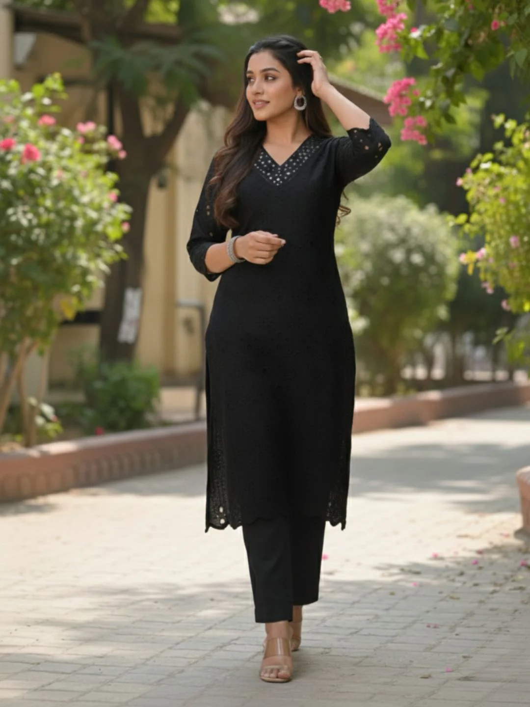 LIPIKA ONYX SCHIFFLI COTTON CO-ORD SET - Image 13
