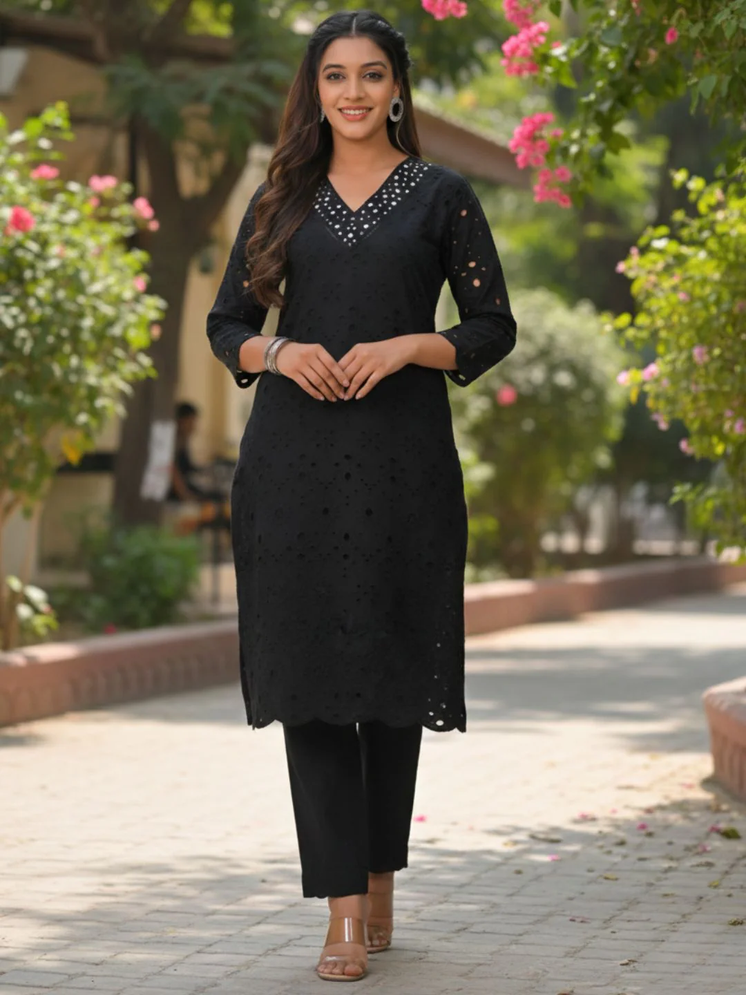 LIPIKA ONYX SCHIFFLI COTTON CO-ORD SET - Image 16