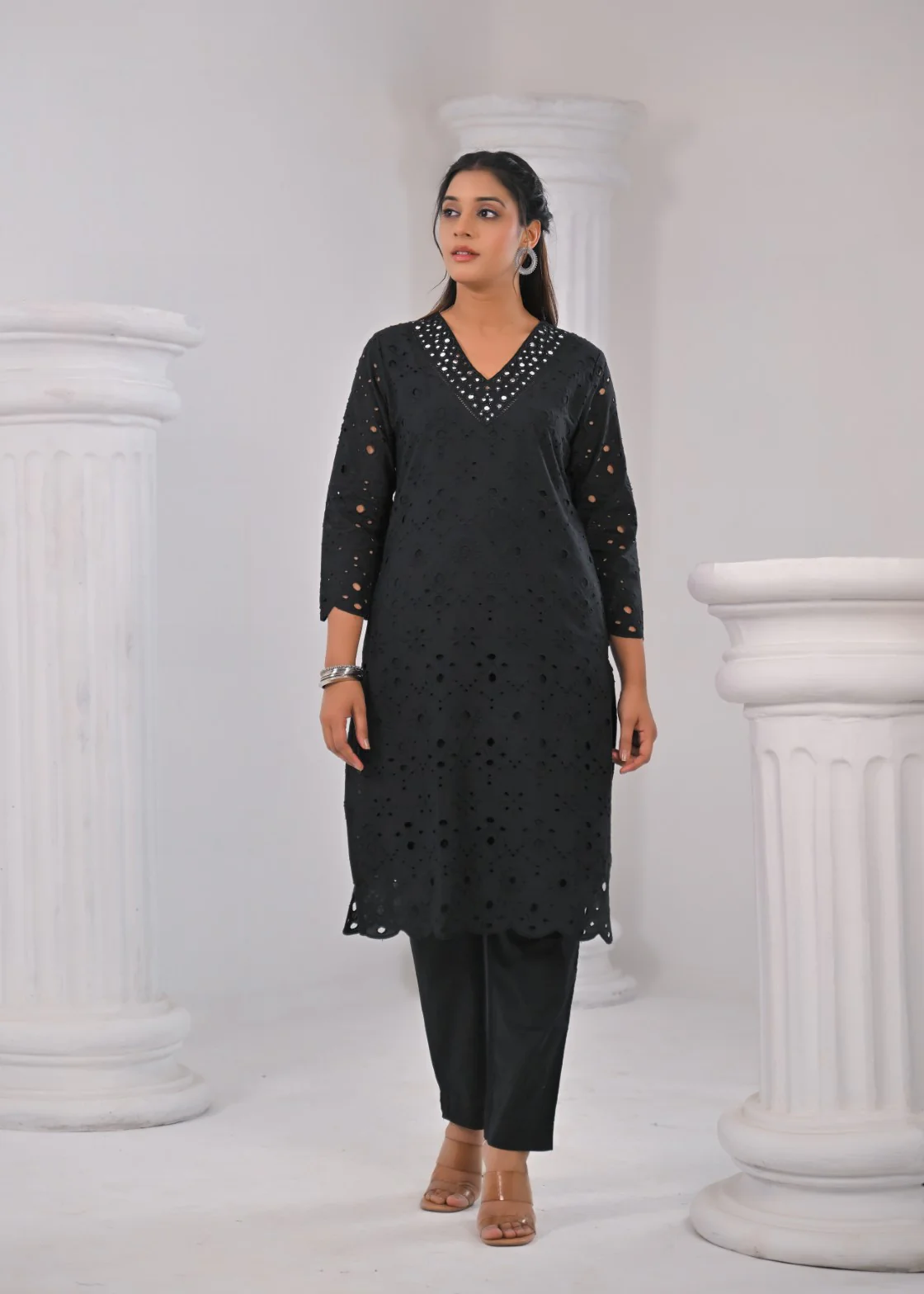 LIPIKA ONYX SCHIFFLI COTTON CO-ORD SET - Image 19