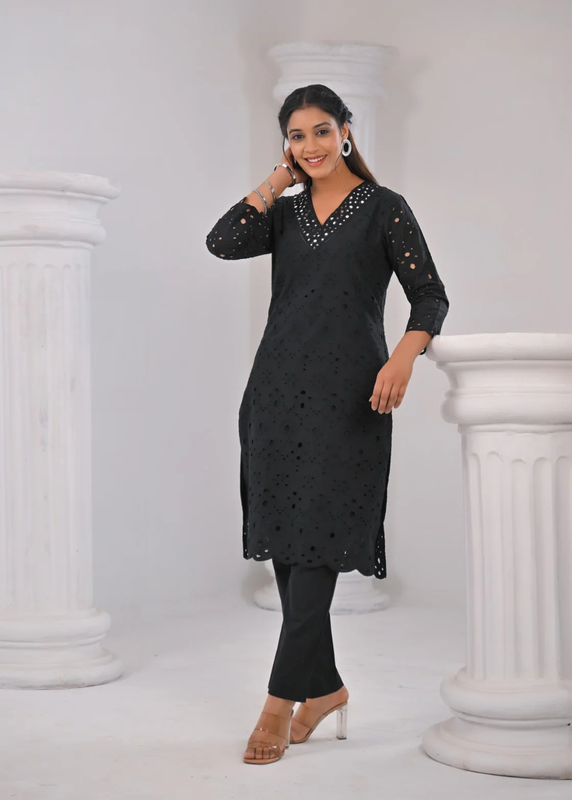 LIPIKA ONYX SCHIFFLI COTTON CO-ORD SET - Image 22