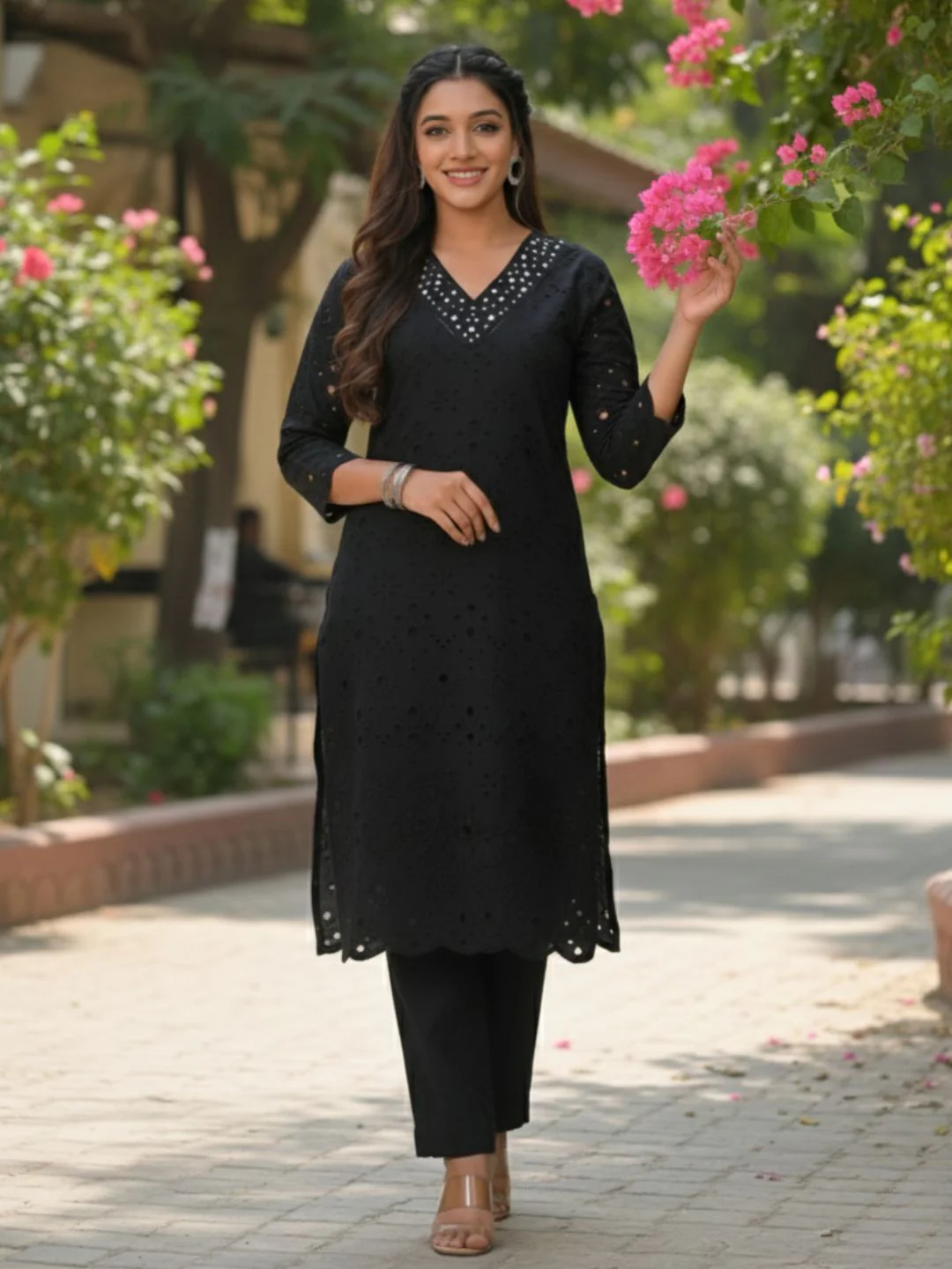 LIPIKA ONYX SCHIFFLI COTTON CO-ORD SET - Image 9