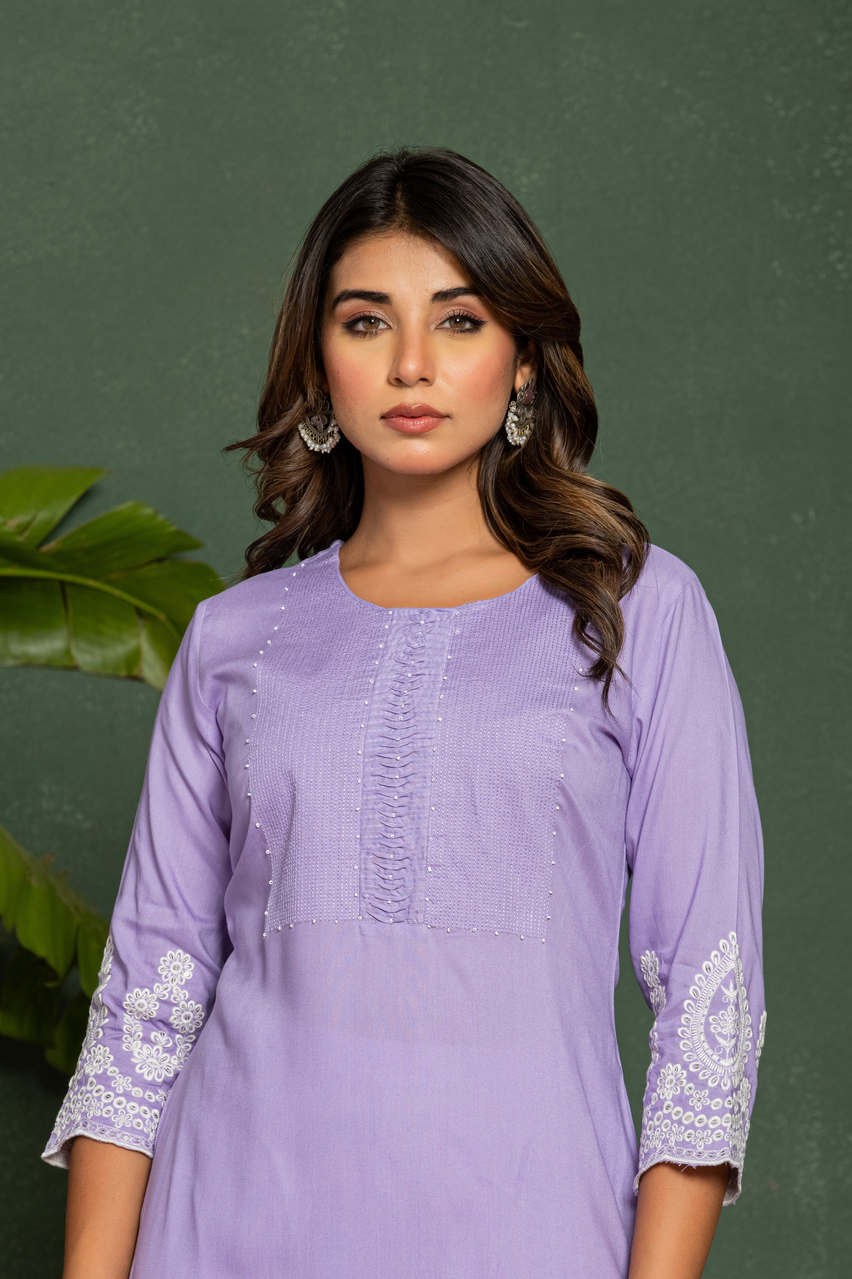 UMA LILAC COTTON KURTI - Image 2