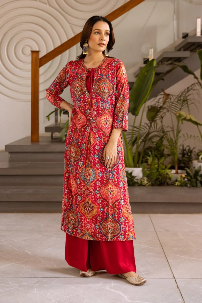 Sonpal Vibrant printed kurta pant set - Image 3