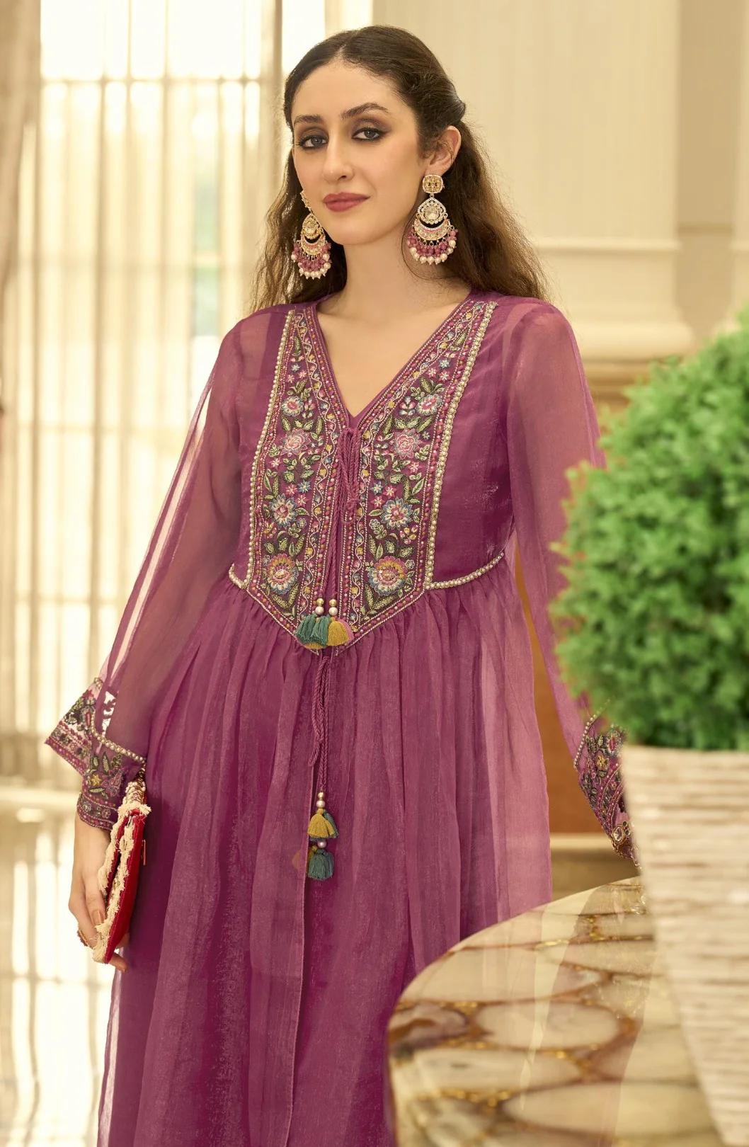 Prema blossom embroidery jacket suit set - Image 2