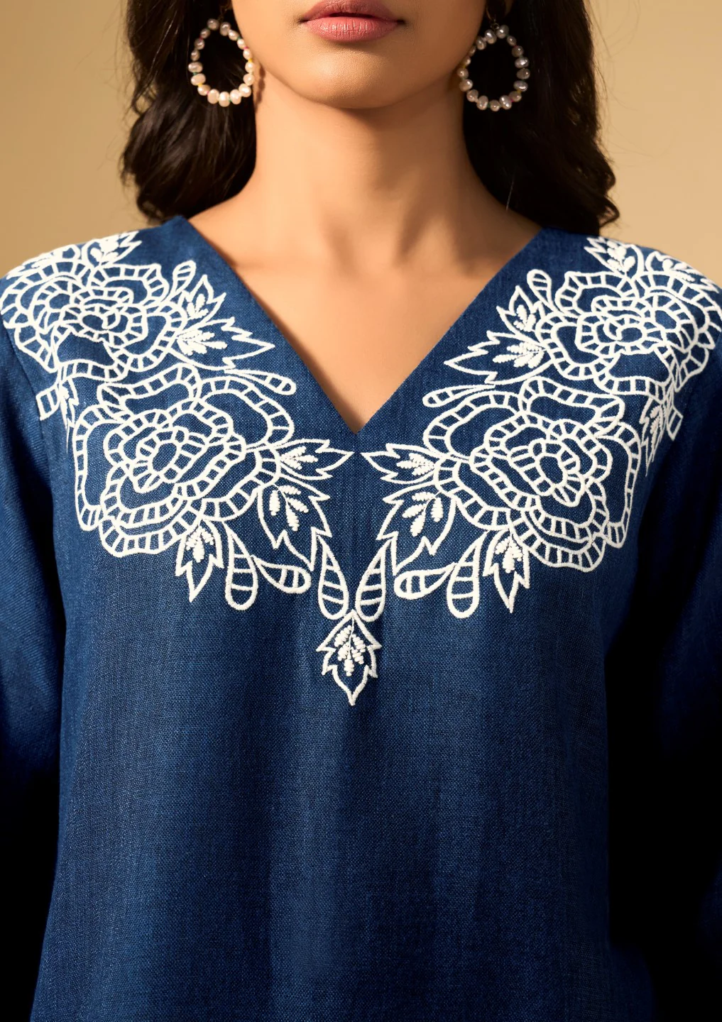 Itrh cobalt embroidery cotton co-ord set - Image 5
