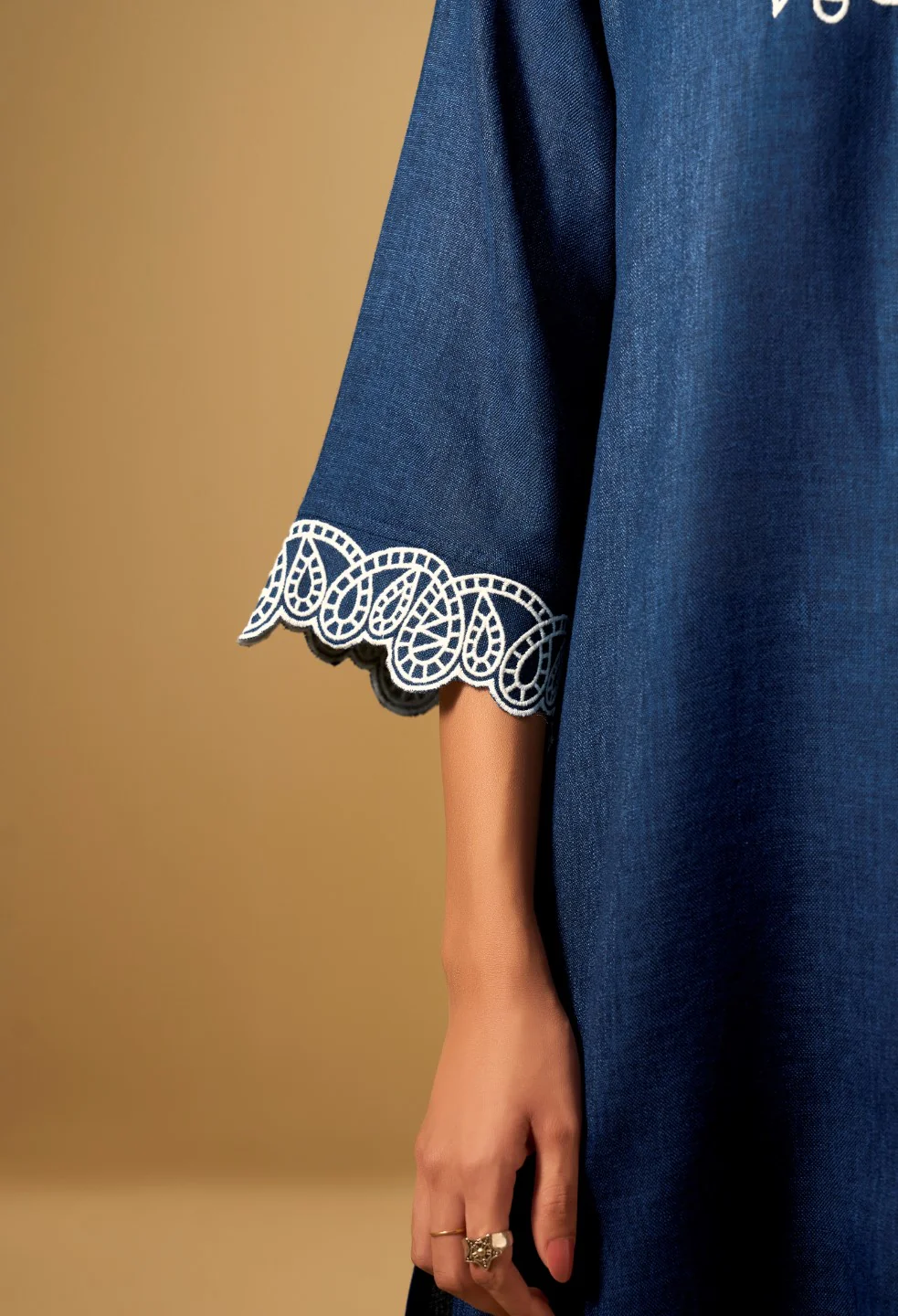Itrh cobalt embroidery cotton co-ord set - Image 6