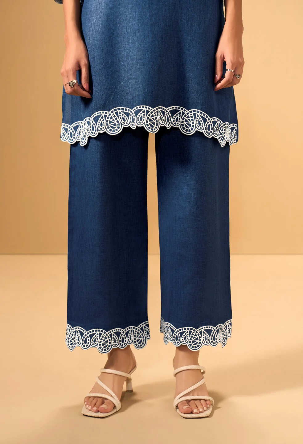 Itrh cobalt embroidery cotton co-ord set - Image 7