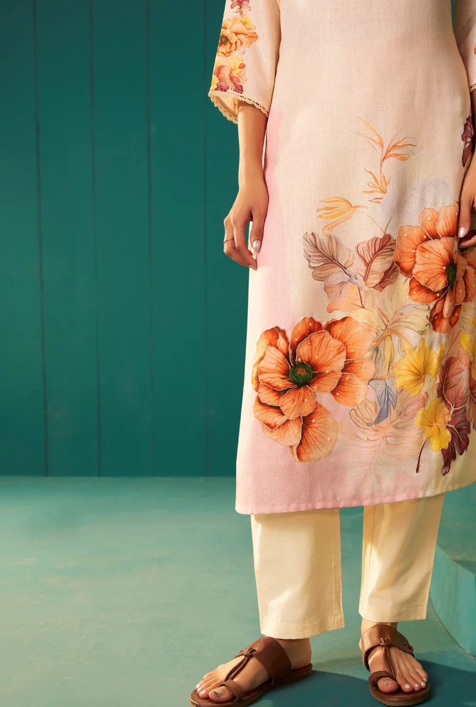 Itrh Melon cotton linen suit set - Image 6