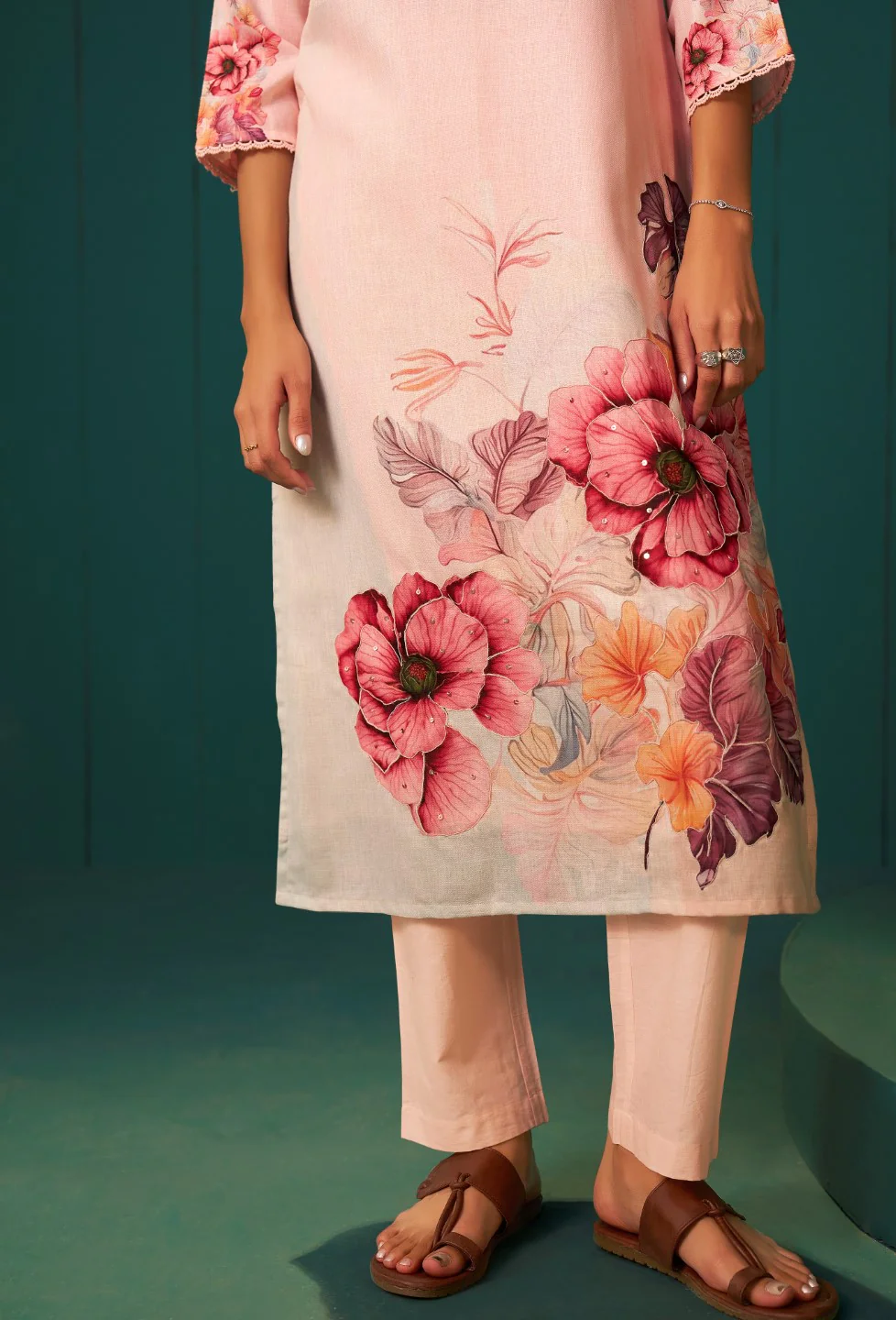 Itrh blossom linen cotton suit set - Image 7
