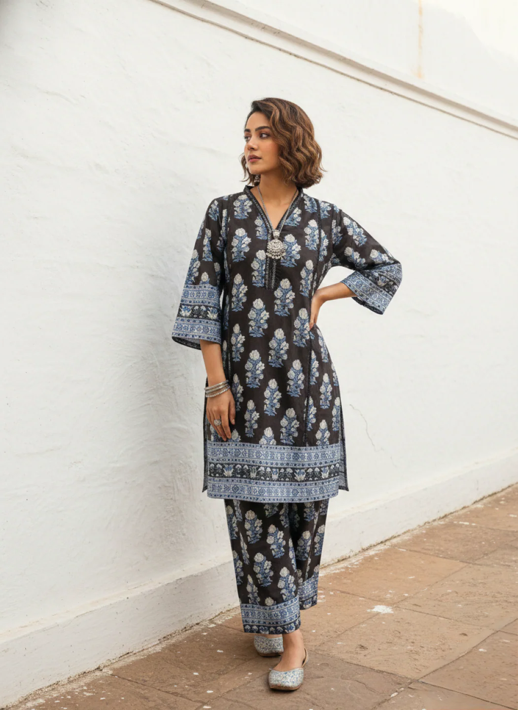 Swades sable cotton co-ord set - Image 3