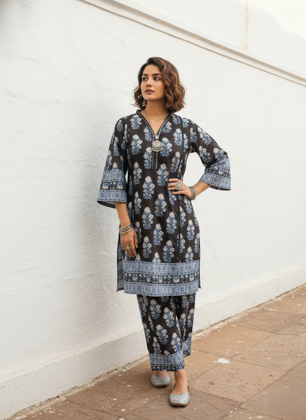 Swades sable cotton co-ord set - Image 4