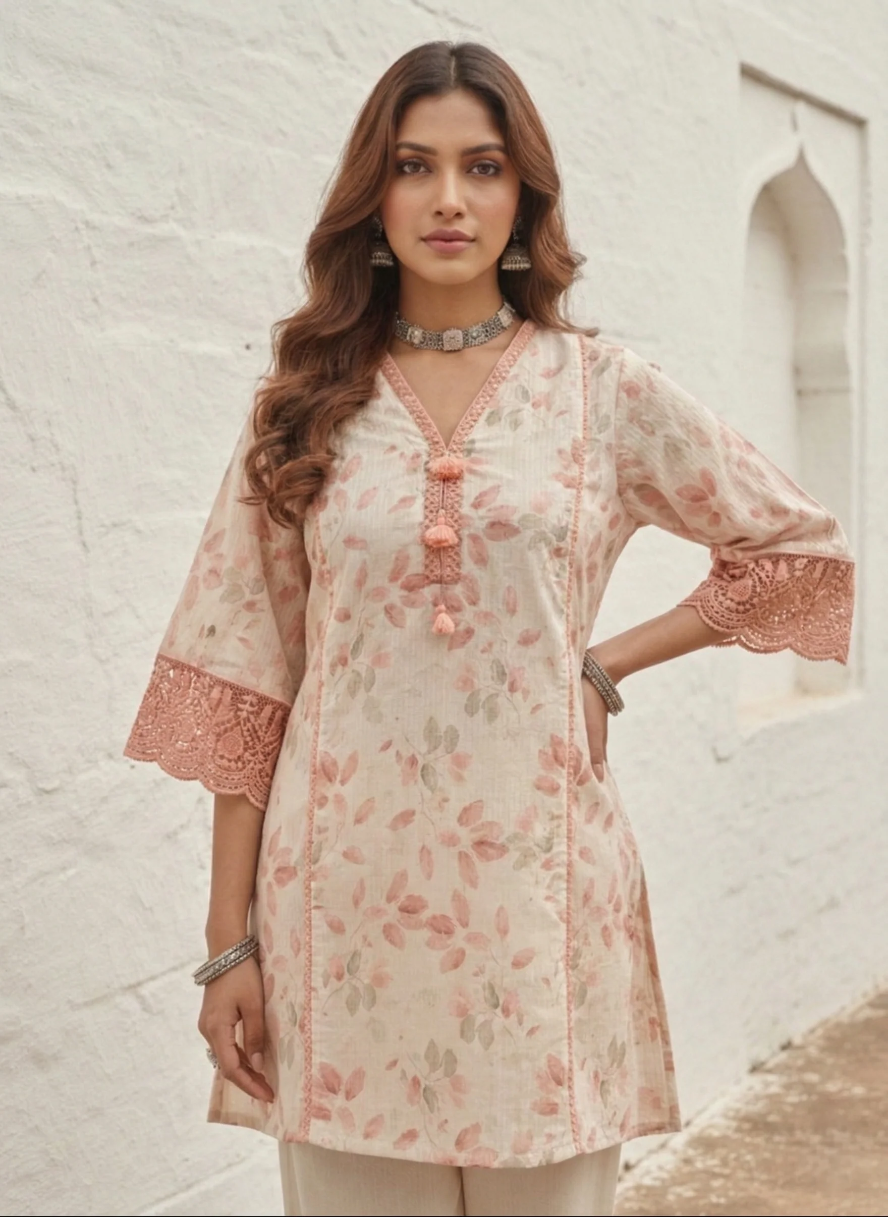 Swades blossom cotton co-ord set - Image 2