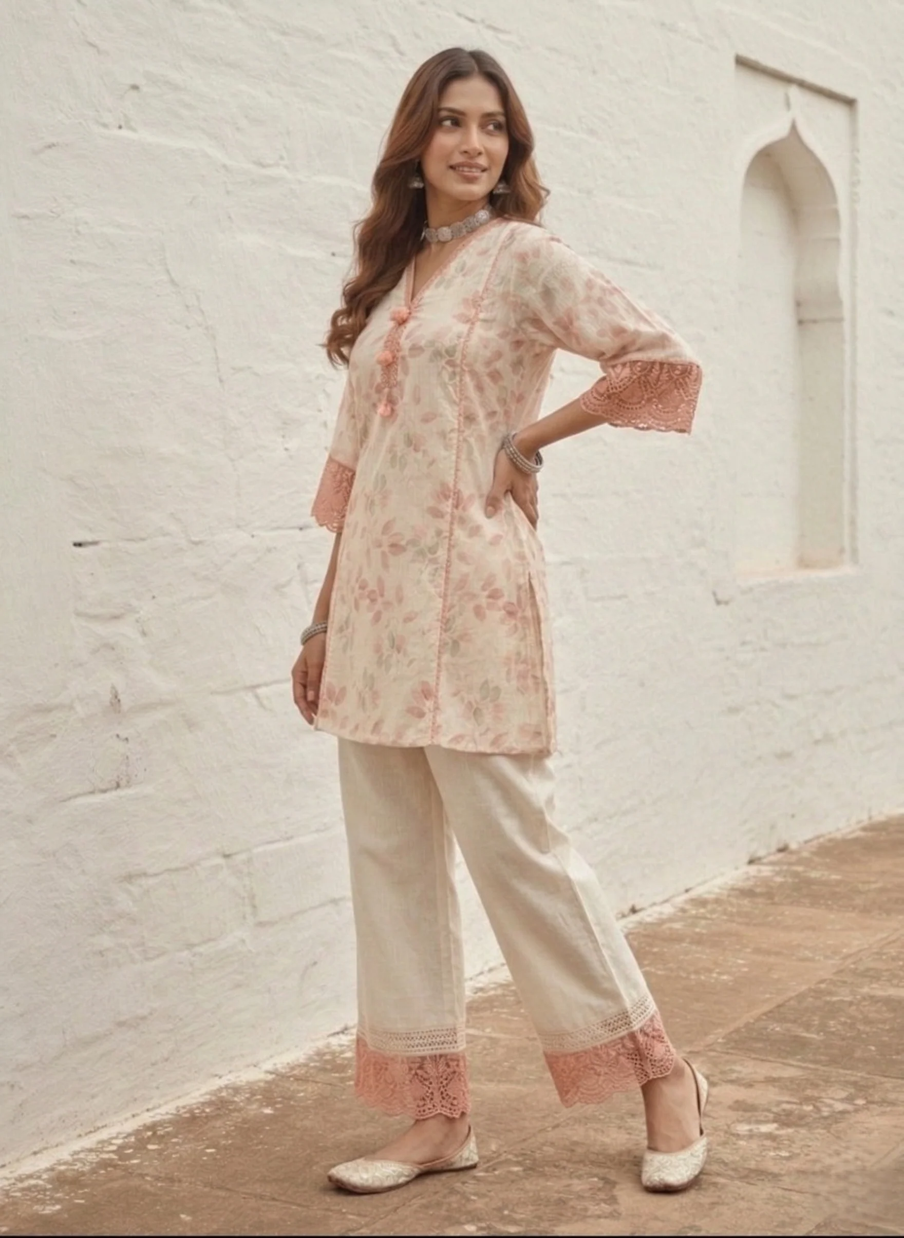 Swades blossom cotton co-ord set - Image 3