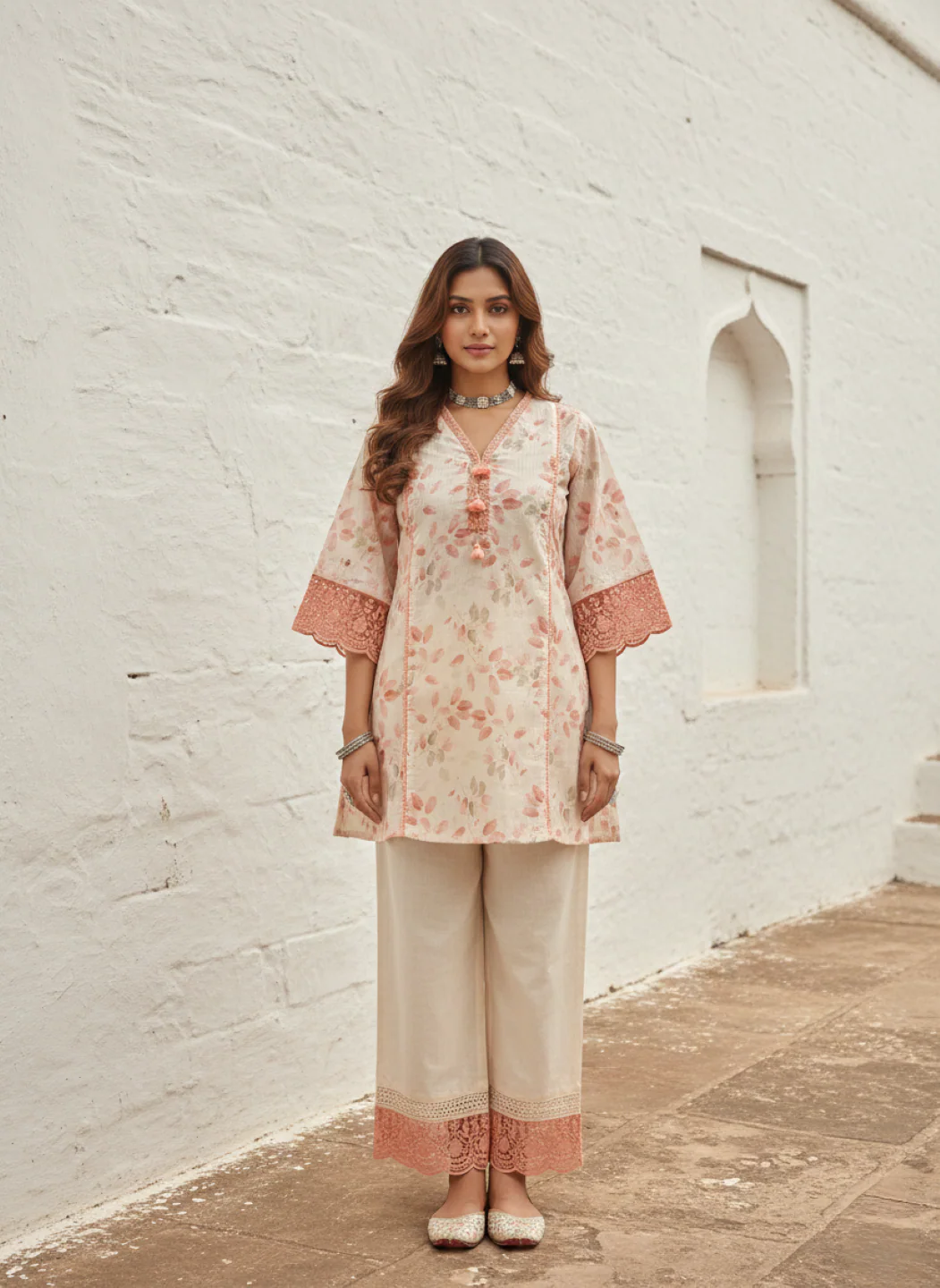 Swades blossom cotton co-ord set - Image 4