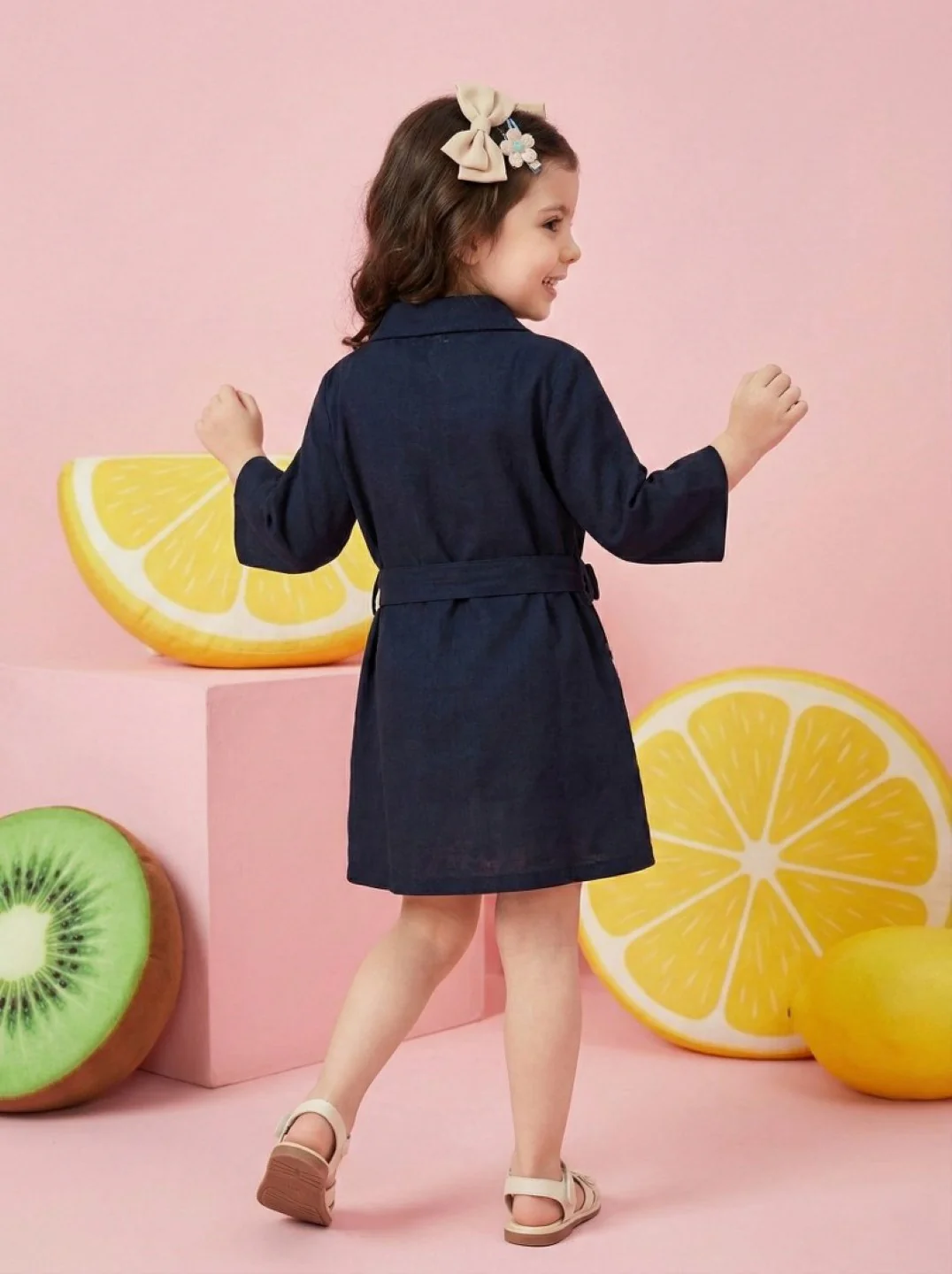 Joy azure embroidery cotton dress - Image 3