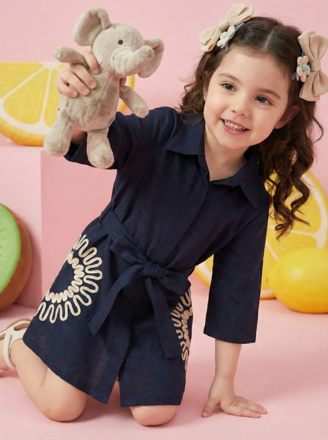 Joy azure embroidery cotton dress - Image 8