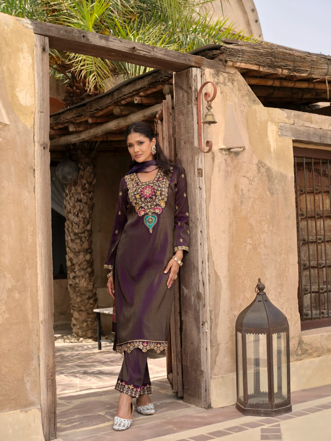 Vishesh orchid full work suit set - Image 6