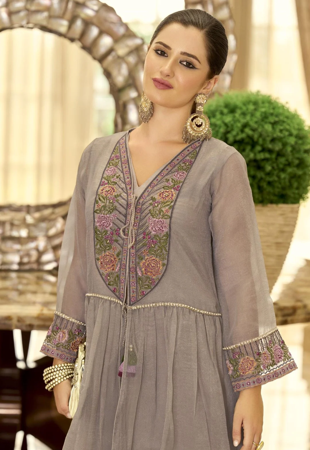 Prema stone embroidery jacket suit set - Image 2