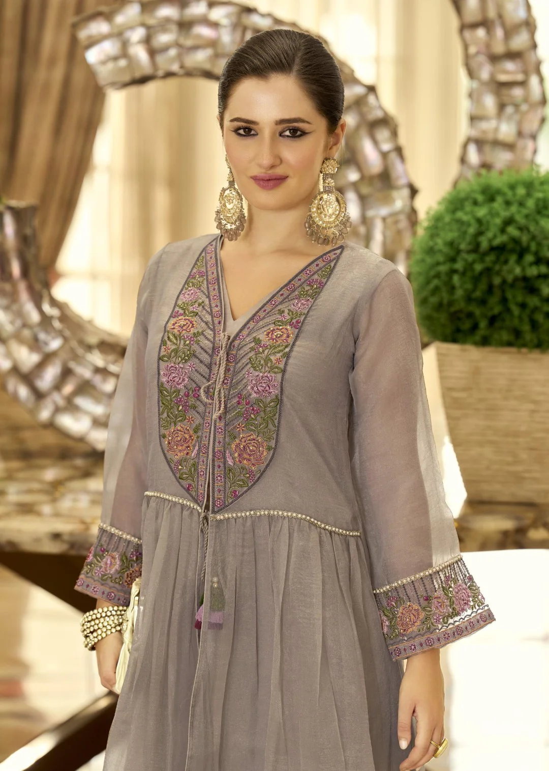Prema stone embroidery jacket suit set - Image 3