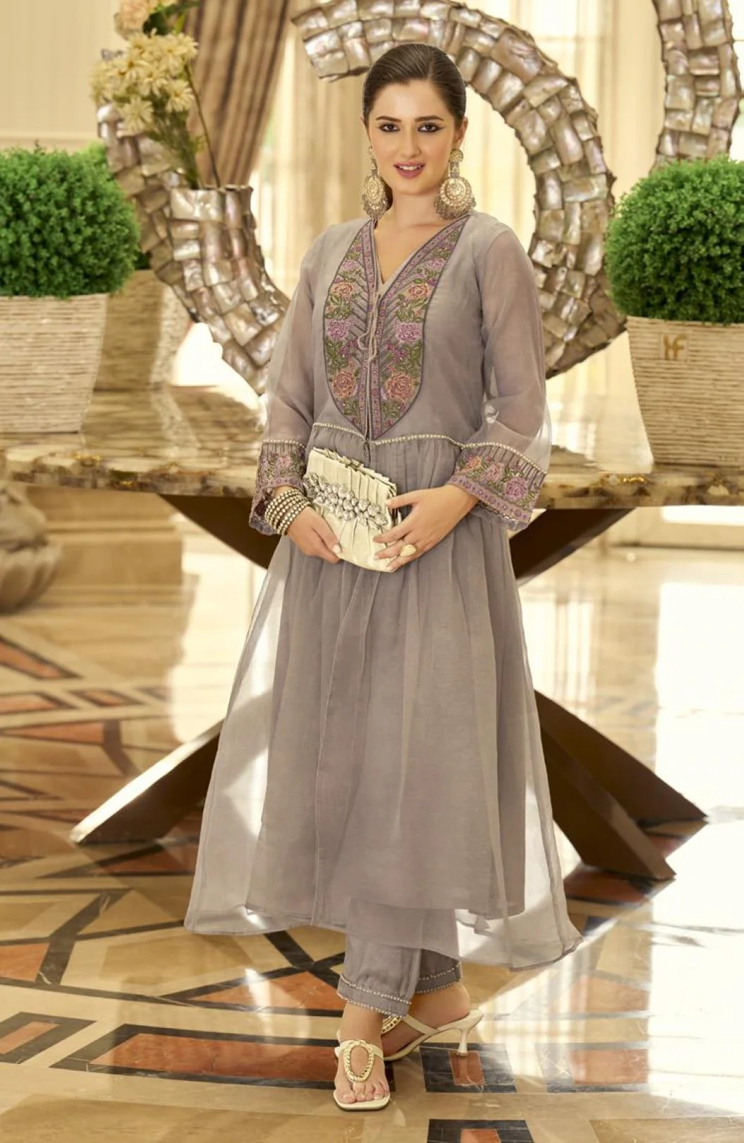Prema stone embroidery jacket suit set - Image 4