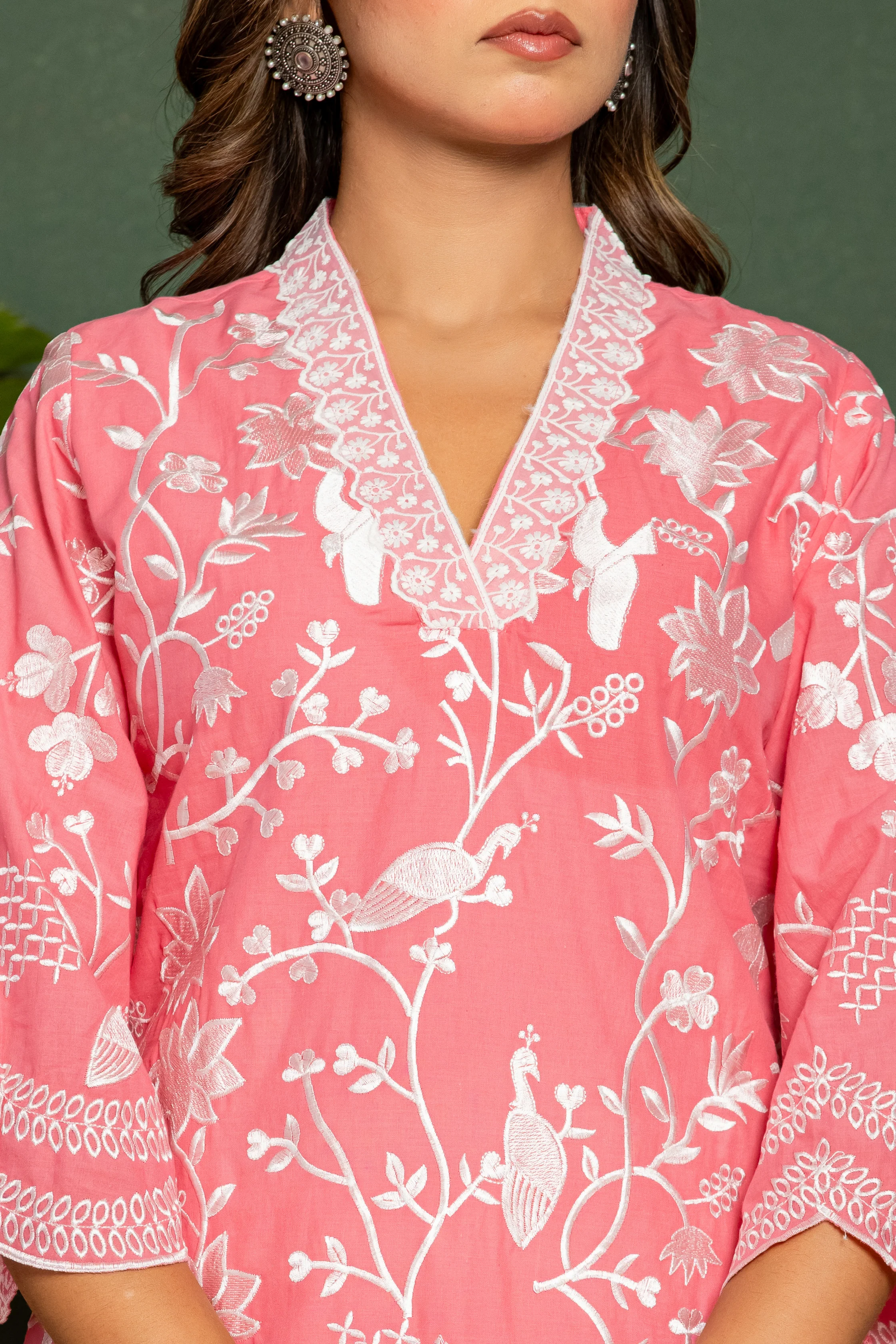 Lipika Blush Embroidered Cotton Co-ord set - Image 5