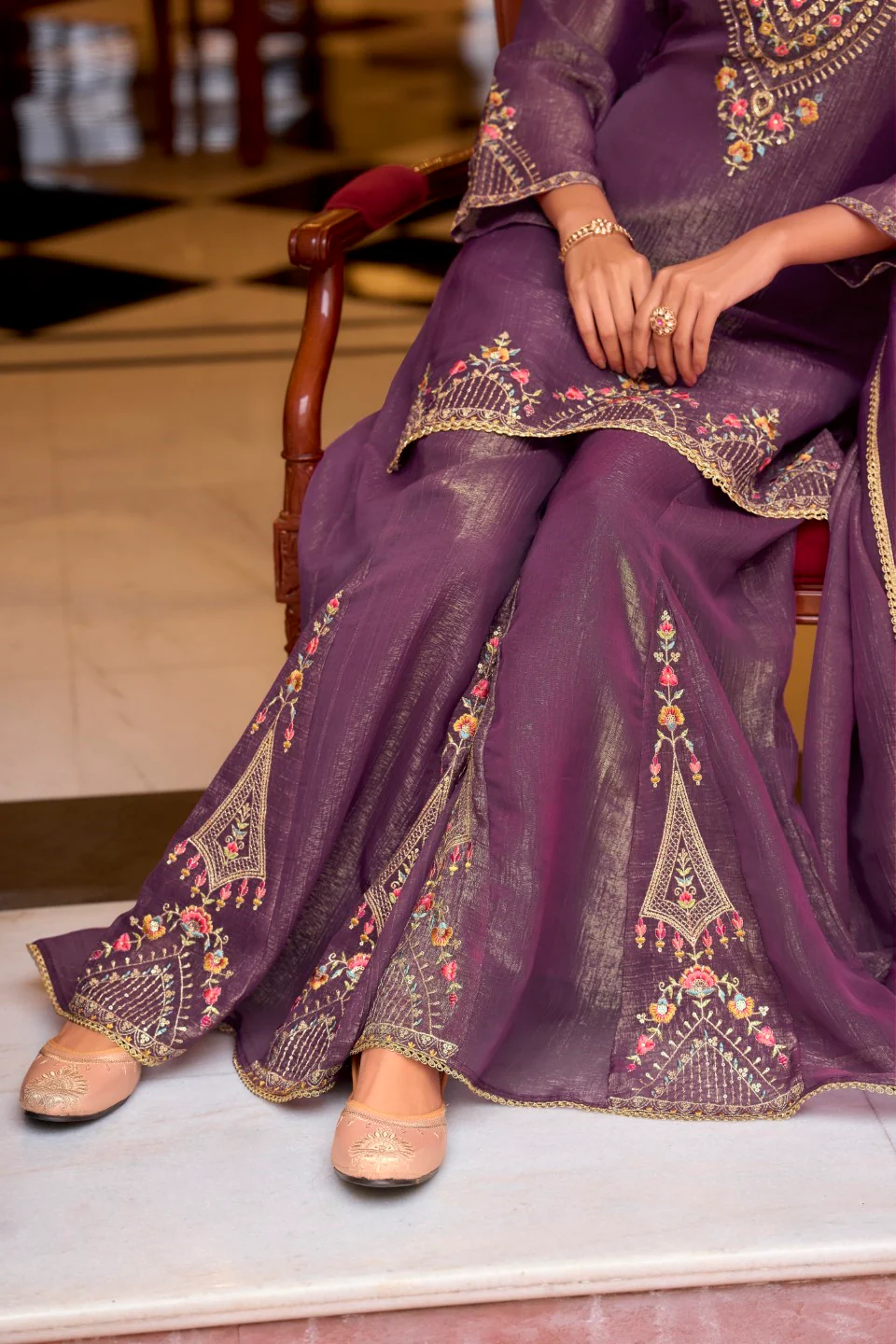Garcha iris full work suit set - Image 8