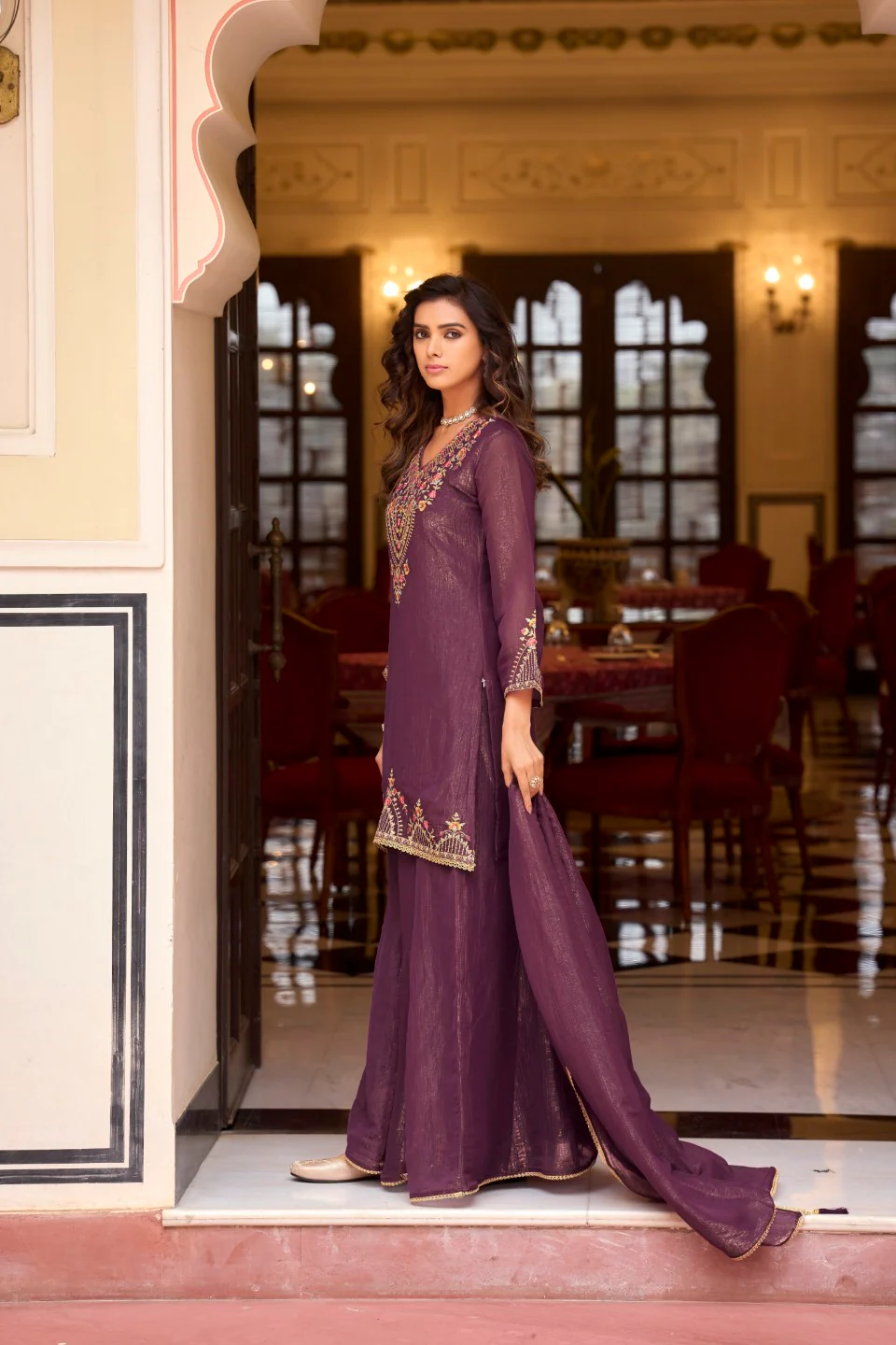 Garcha iris full work suit set - Image 9