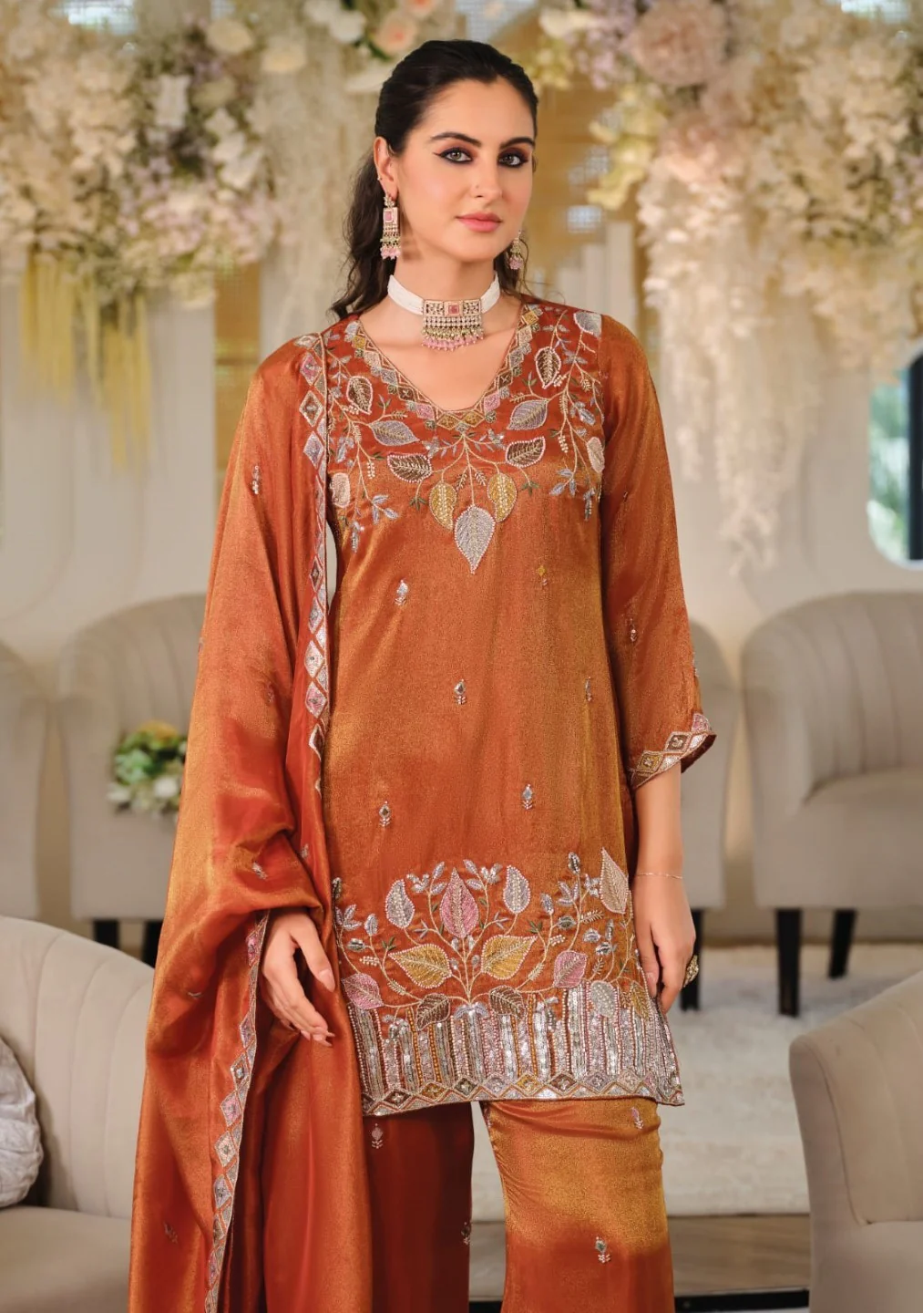 Areesa copper full work suit set - Image 4