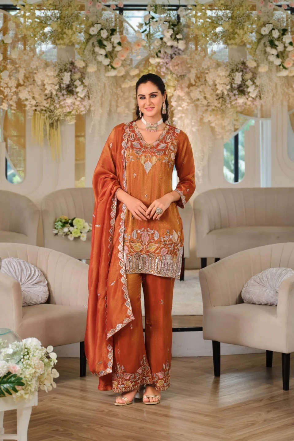 Areesa copper full work suit set - Image 7