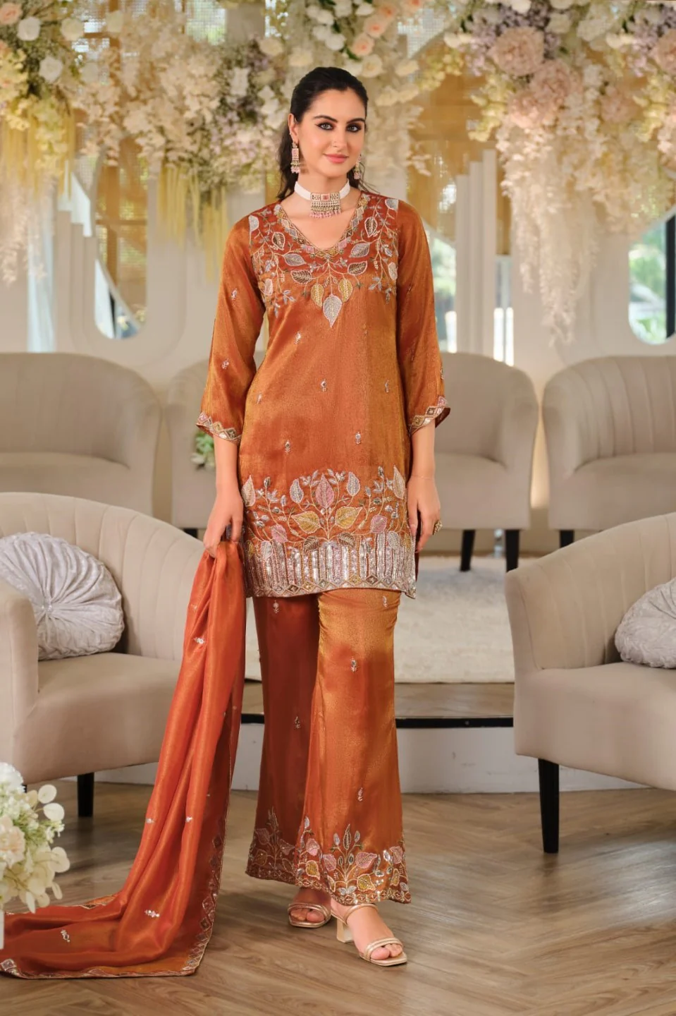 Areesa copper full work suit set - Image 8