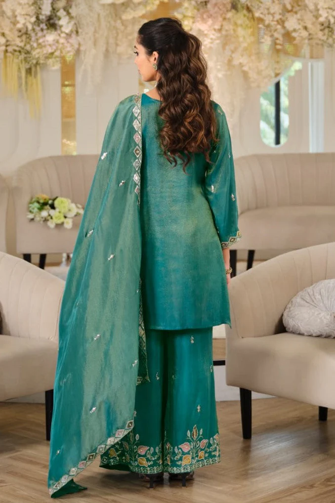 Areesa Teal full work suit set - Image 3