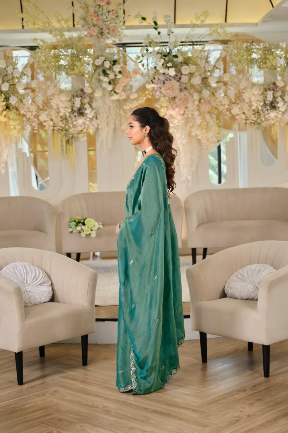 Areesa Teal full work suit set - Image 5