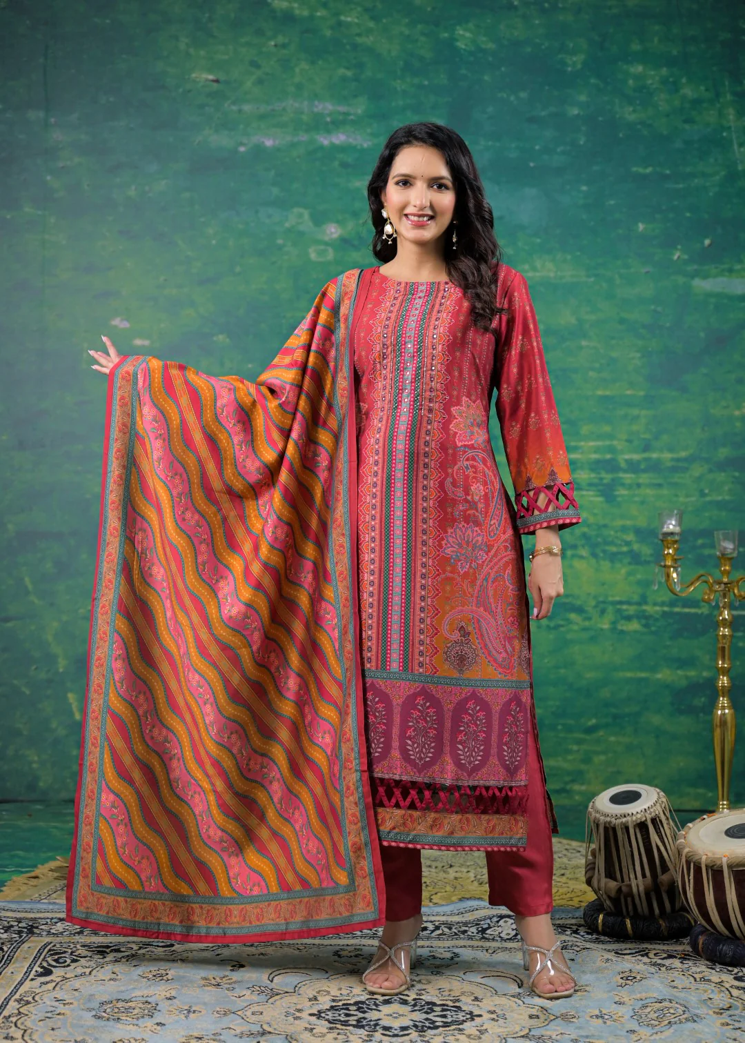 Rabha Ruby Printed Suit Set - Image 4