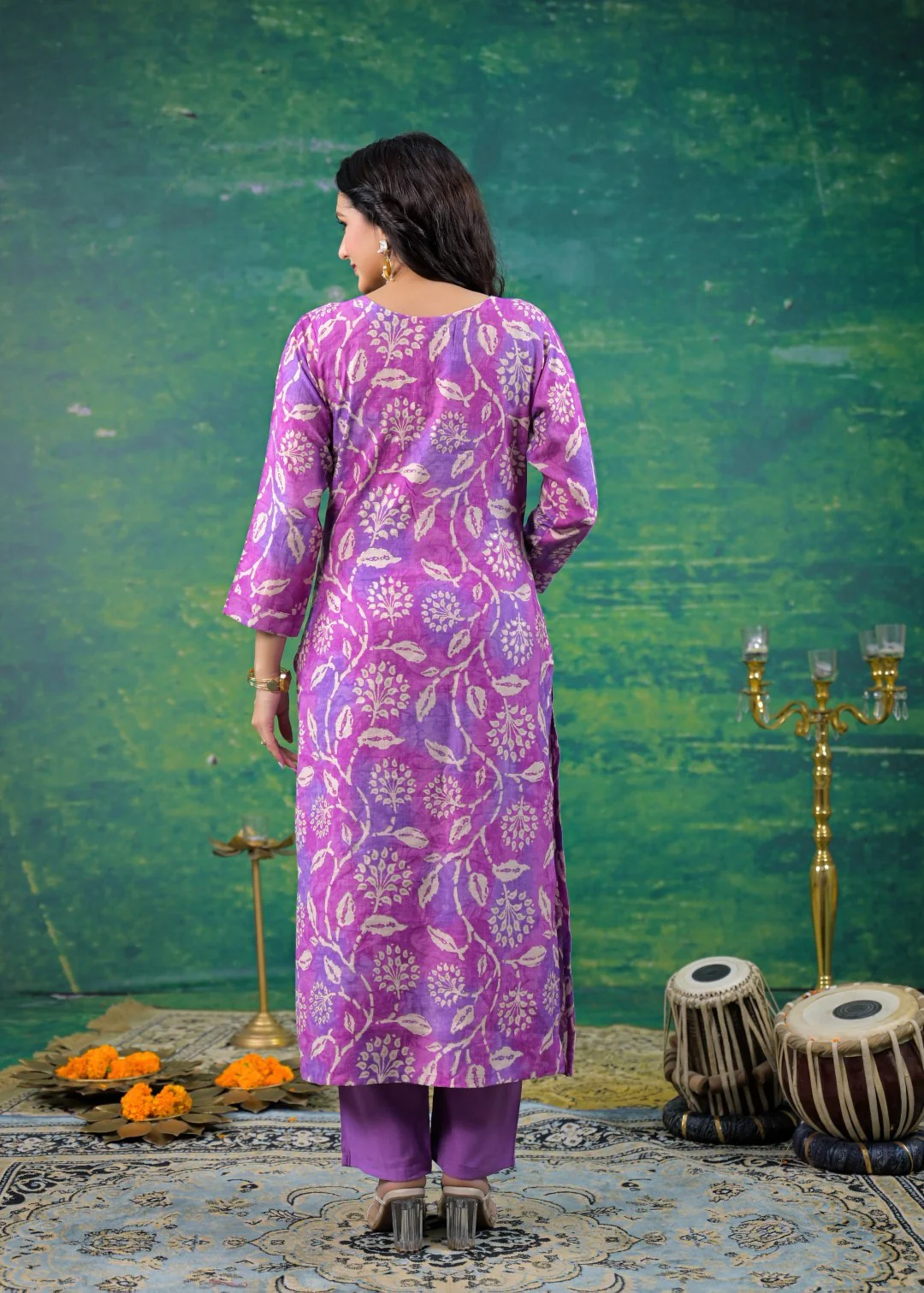 Shanti Imperial Printed Work Suit Set - Image 3