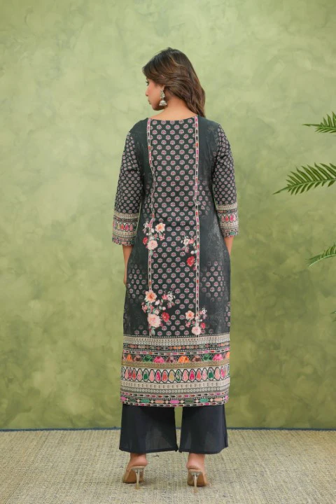 Brishti Onyx Printed Work Suit Set - Image 5