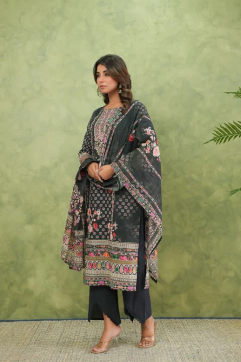 Brishti Onyx Printed Work Suit Set - Image 9