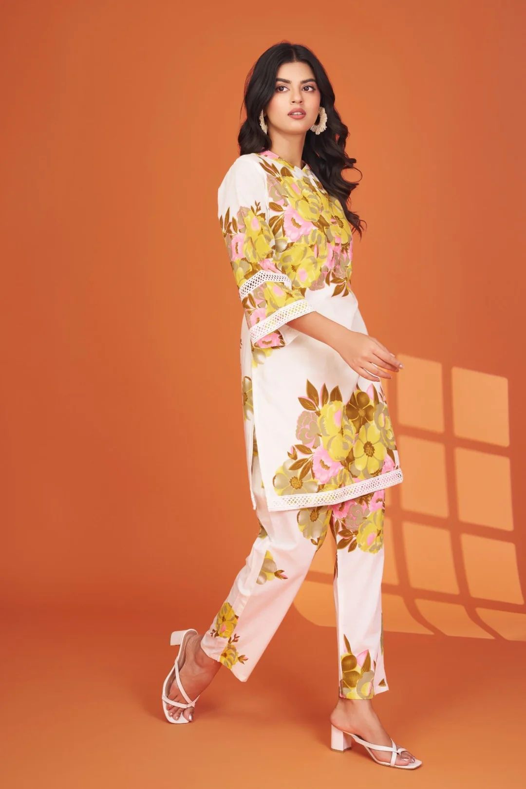 Mahua marigold cotton printed co-ord set - Image 6