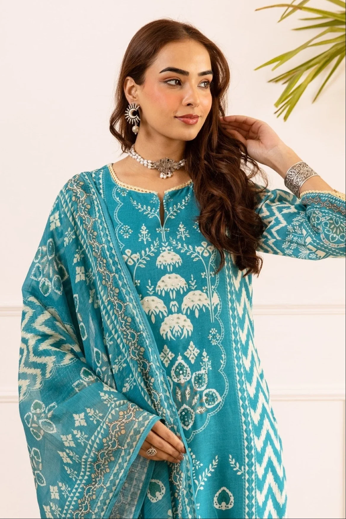 Karen Lapis cotton suit set - Image 2