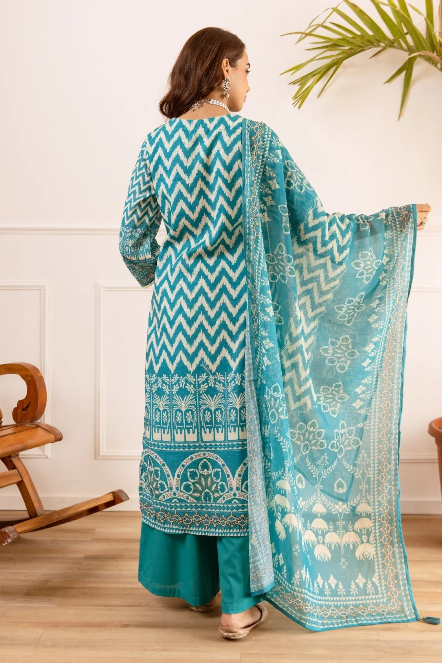 Karen Lapis cotton suit set - Image 3